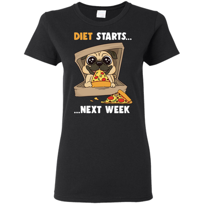 Diet Starts Next Week Pug T Shirts