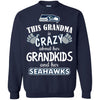 Funny This Grandma Is Crazy About Her Grandkids And Her Seahawks T Shirts