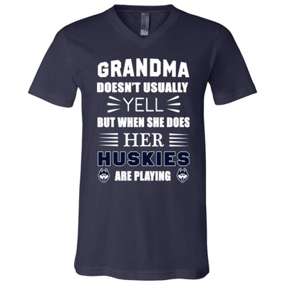 Grandma Doesn't Usually Yell Connecticut Huskies T Shirts