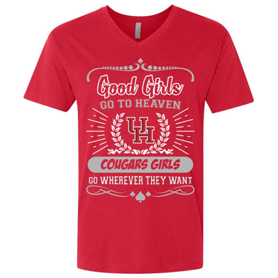 Good Girls Go To Heaven Houston Cougars Girls T Shirts