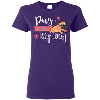 Pug Makes My Day T Shirts