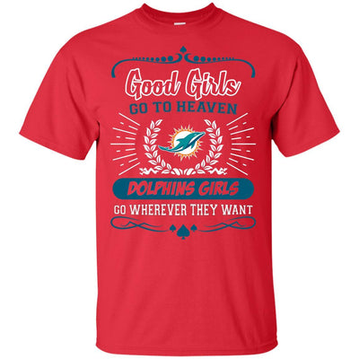 Good Girls Go To Heaven Miami Dolphins Girls T Shirts