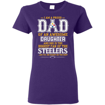 Proud Of Dad Of An Awesome Daughter Pittsburgh Steelers T Shirts