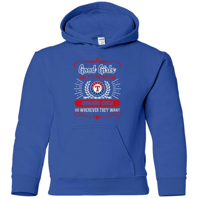 Good Girls Go To Heaven Texas Rangers Girls T Shirts