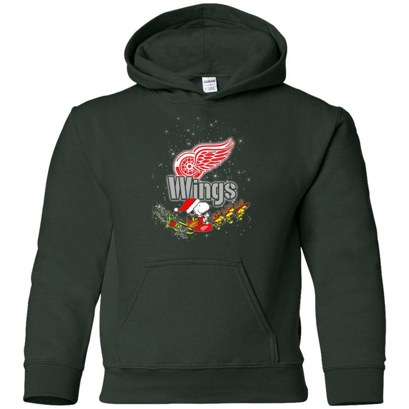 Snoopy Christmas Detroit Red Wings T Shirts