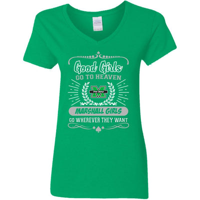 Good Girls Go To Heaven Marshall Thundering Herd Girls T Shirts