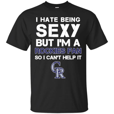 I Hate Being Sexy But I'm Fan So I Can't Help It Colorado Rockies Purple T Shirts
