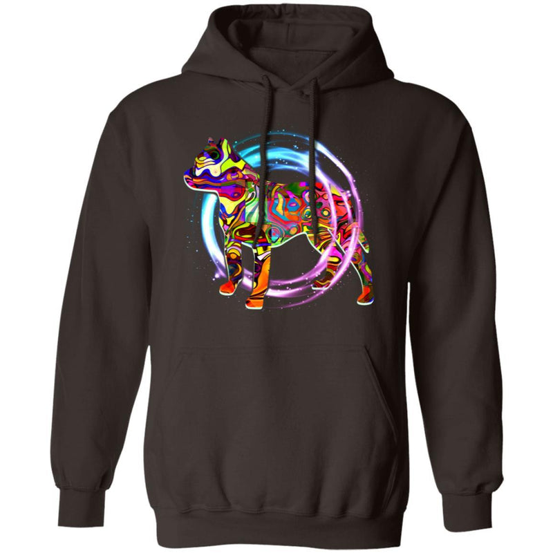 Psychedelic Pitbull TShirt Pittie Dog Gift For Lover