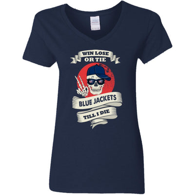 Skull Say Hi Columbus Blue Jackets T Shirts