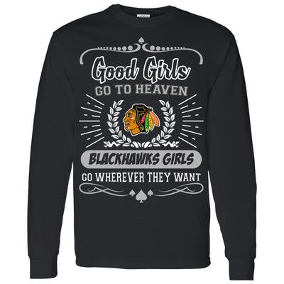 Good Girls Go To Heaven Chicago Blackhawks Girls T Shirts