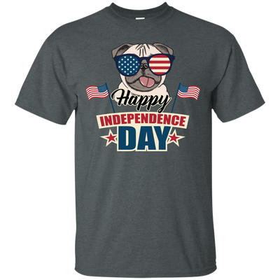 Happy Independence Day Pug T Shirts V1