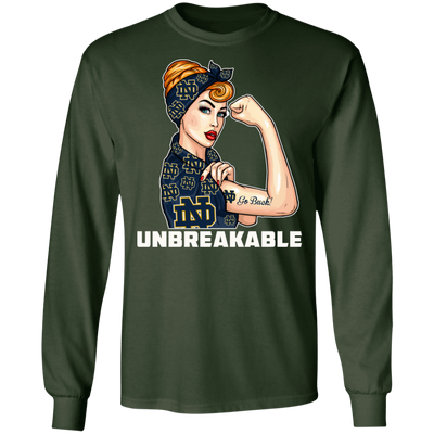 Beautiful Girl Unbreakable Go Notre Dame Fighting Irish T Shirt