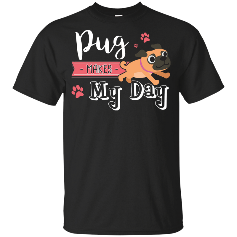 Pug Makes My Day T Shirts