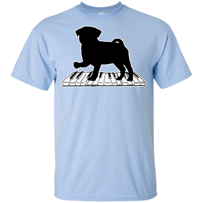 Pug Playing Piano Music T Shirts V2