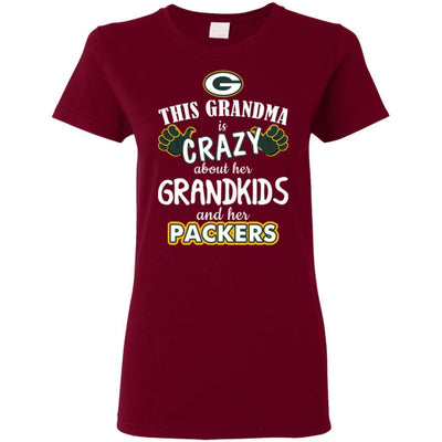 Funny This Grandma Is Crazy About Her Grandkids And Her Packers T Shirts