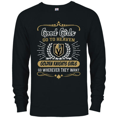 Good Girls Go To Heaven Vegas Golden Knights Girls T Shirts