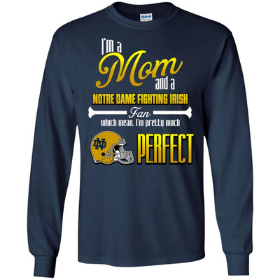 Cool Pretty Perfect Mom Fan Notre Dame Fighting Irish T Shirt