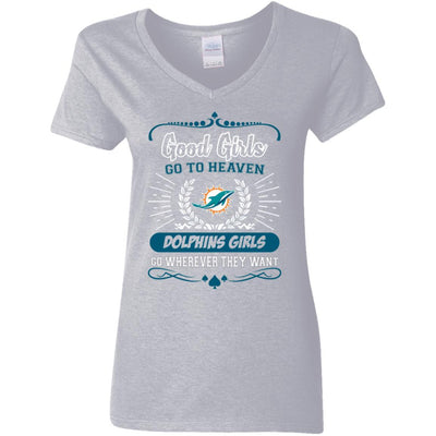 Good Girls Go To Heaven Miami Dolphins Girls T Shirts