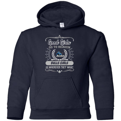 Good Girls Go To Heaven Buffalo Bulls Girls T Shirts