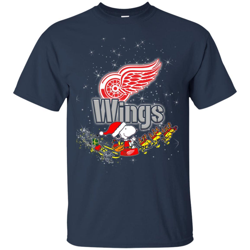 Snoopy Christmas Detroit Red Wings T Shirts