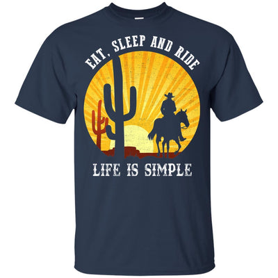 Nice Horse Tshirt Eat Sleep And Ride Life Is Simple cool equestrian gift