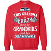 Funny This Grandma Is Crazy About Her Grandkids And Her Seahawks T Shirts