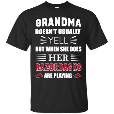 Grandma Doesn't Usually Yell Arkansas Razorbacks T Shirts