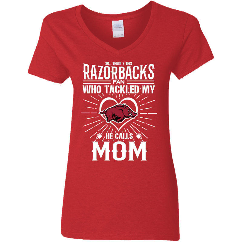He Calls Mom Who Tackled My Arkansas Razorbacks T Shirts