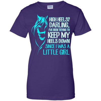 Keep My Heels Down Since I Was A Little Girl Horse Tshirt For Equestrian Girl