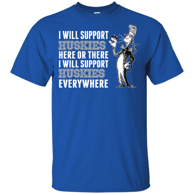 I Will Support Everywhere Connecticut Huskies T Shirts