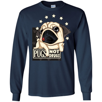 Lovely Black Gift For Collection Dog T Shirts Pugs Not Drugs V2