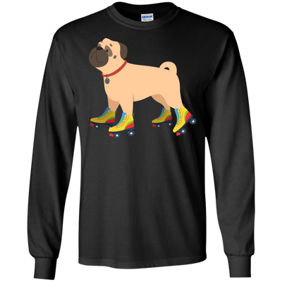 Roller Skating Pug T Shirts