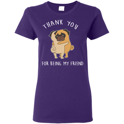 Interesting Black Gifts For Pug T Shirts Thank You For Being My Friend