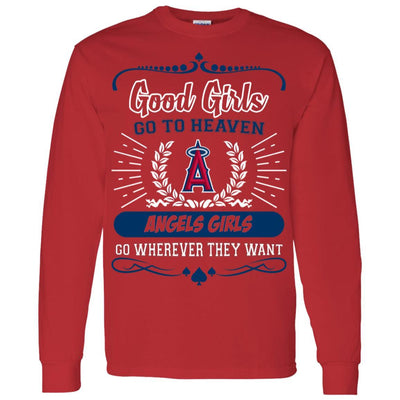 Good Girls Go To Heaven Los Angeles Angels Girls T Shirts