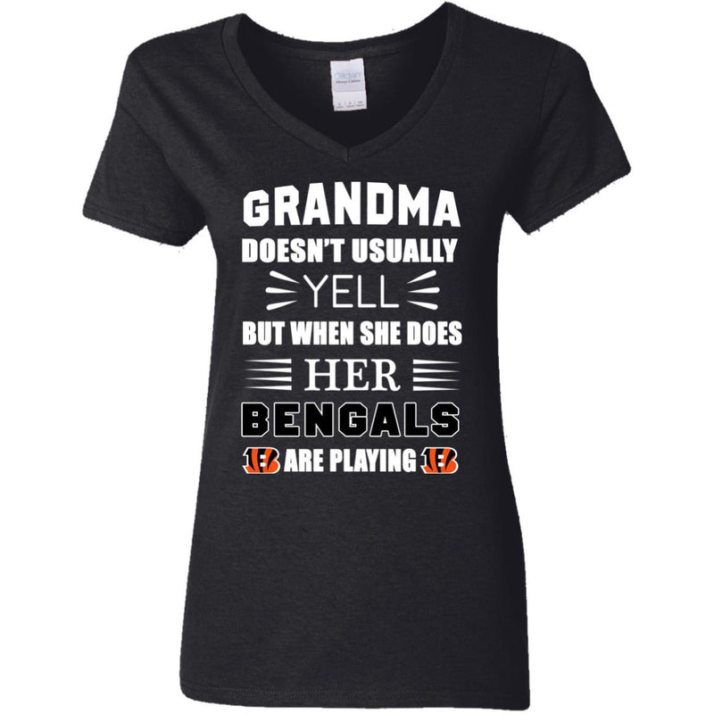 Grandma Doesn't Usually Yell Cincinnati Bengals T Shirts