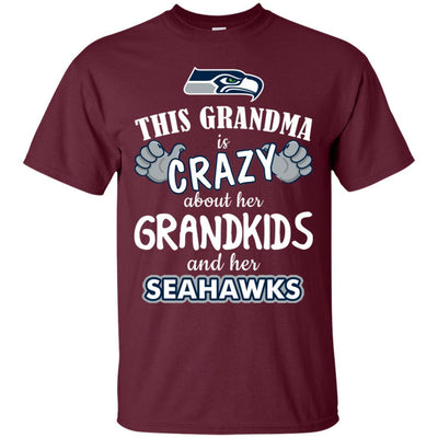 Funny This Grandma Is Crazy About Her Grandkids And Her Seahawks T Shirts