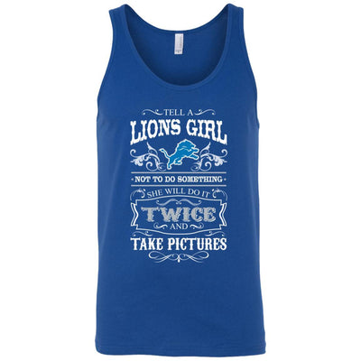 She Will Do It Twice And Take Pictures Detroit Lions T Shirt