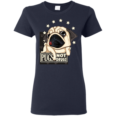 Lovely Black Gift For Collection Dog T Shirts Pugs Not Drugs V2