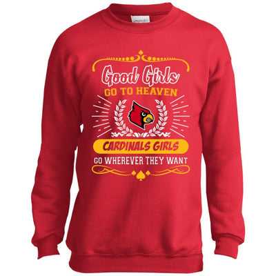 Good Girls Go To Heaven Louisville Cardinals Girls T Shirts