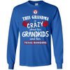 Funny This Grandma Is Crazy About Her Grandkids And Her Texas Rangers T Shirts