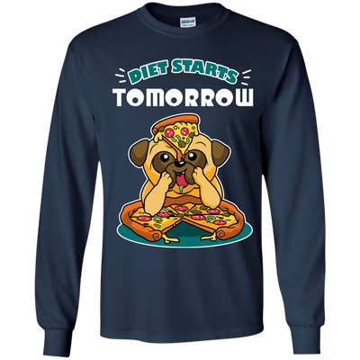 Diet Starts Tomorrow Pug T Shirts