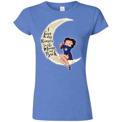 BB I Love My Texas Rangers To The Moon And Back T Shirt - Best Funny Store