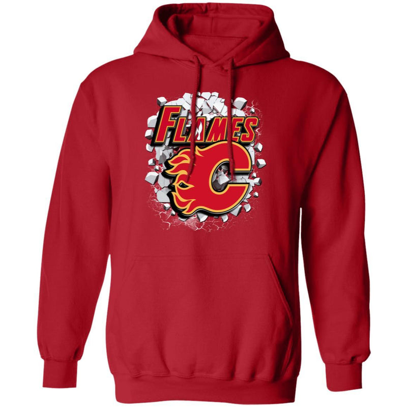 Colorful Earthquake Art Calgary Flames T Shirt