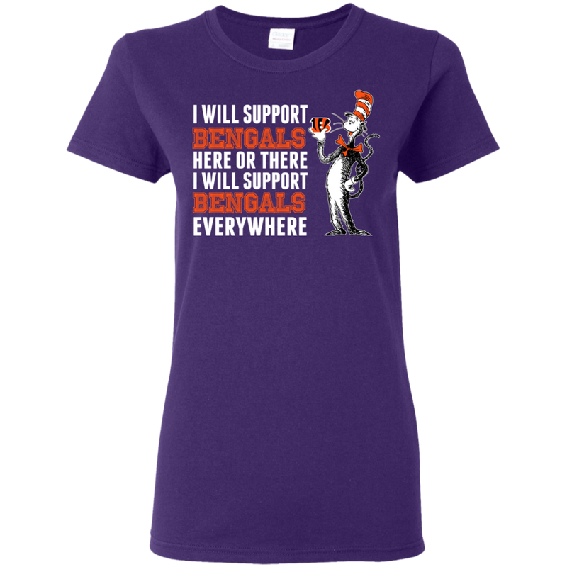 I Will Support Everywhere Cincinnati Bengals T Shirts
