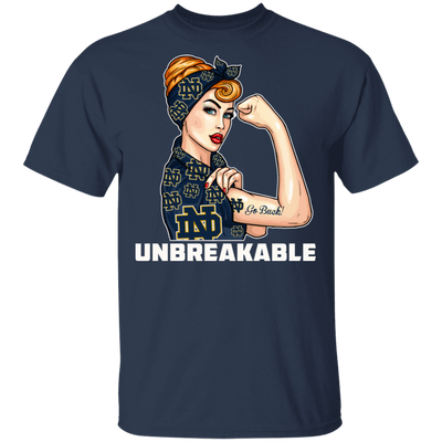 Beautiful Girl Unbreakable Go Notre Dame Fighting Irish T Shirt