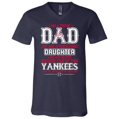 Proud Of Dad Of An Awesome Daughter New York Yankees T Shirts