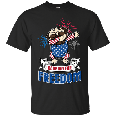 Dabbing For Freedom Pug T Shirts