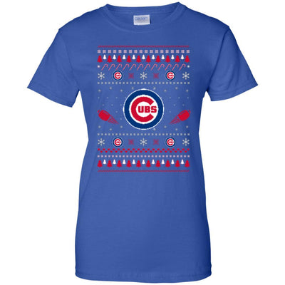 Chicago Cubs Stitch Knitting Style Ugly T Shirts WNG