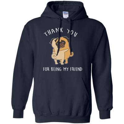 Interesting Black Gifts For Pug T Shirts Thank You For Being My Friend