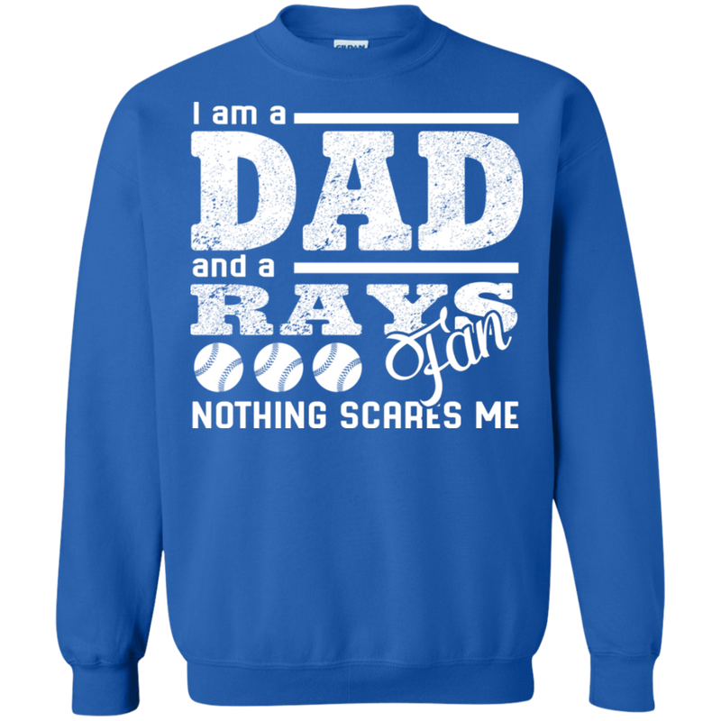 I Am A Dad And A Fan Nothing Scares Me Tampa Bay Rays T Shirt